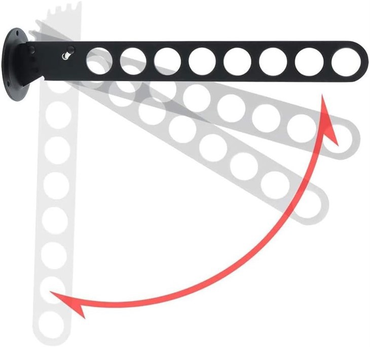 Reguleeritavad rõivariiulid Kuivati ​​Kokkupandav riidepuu Seinale kinnitatav riidenagi