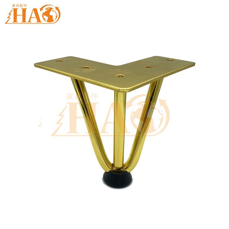 Diivani kinnitused terasest juuksenõelaga jalad kullavärviga H100mm